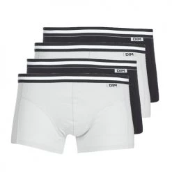 Sous-vêtements Homme Boxers DIM ECODIM COTON X 4 Noir / Gris