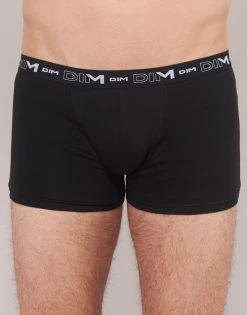 Sous-vêtements Homme Boxers DIM COTON STRETCH X3 Noir -Boxers Homme Soldes 15221805 500 D