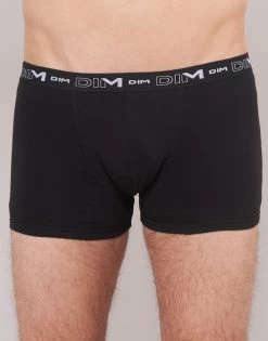 Sous-vêtements Homme Boxers DIM COTON STRETCH X3 Noir / Gris / Blanc -Boxers Homme Soldes 15221806 500 D