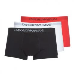Sous-vêtements Homme Boxers Emporio Armani CC722-PACK DE 3 Blanc / Rouge / Noir