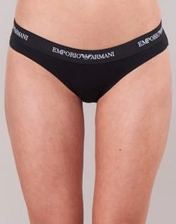 Sous-vêtements Femme Culottes & slips Emporio Armani CC317-PACK DE 2 Blanc / Noir -Boxers Homme Soldes 15263449 500 D