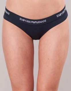 Sous-vêtements Femme Culottes & slips Emporio Armani CC317-PACK DE 2 Blanc / Marine -Boxers Homme Soldes 15263451 500 D