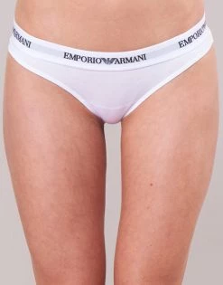 Sous-vêtements Femme Culottes & slips Emporio Armani CC317-PACK DE 2 Blanc / Noir -Boxers Homme Soldes 15263452 500 D
