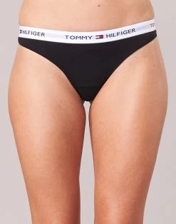 Sous-vêtements Femme Strings Tommy Hilfiger COTTON ICONIC-1387906069 Noir -Boxers Homme Soldes 15669179 500 D