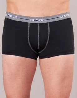 Sous-vêtements Homme Boxers Sloggi MEN START X 2 Gris / Noir -Boxers Homme Soldes 15704366 500 D