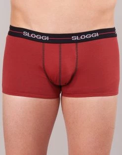 Sous-vêtements Homme Boxers Sloggi MEN START X 3 Noir / Rouge -Boxers Homme Soldes 15704368 500 D