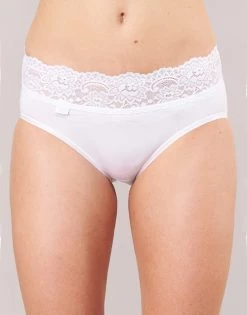 Sous-vêtements Femme Culottes & slips Sloggi ROMANCE X 4 Blanc -Boxers Homme Soldes 15704371 500 D