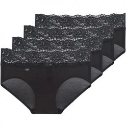 Sous-vêtements Femme Culottes & slips Sloggi ROMANCE X 4 Noir