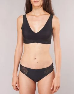 Sous-vêtements Femme Triangles / Sans armatures Sloggi ZERO FEEL Noir -Boxers Homme Soldes 15704379 500 D