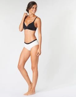 Sous-vêtements Femme Culottes & slips DIM POCKET COTON STRETCH x4 Noir -Boxers Homme Soldes 16184360 500 C