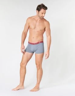 Sous-vêtements Homme Boxers Athena BASIC COLOR X3 Noir / Bordeaux / Gris -Boxers Homme Soldes 16461996 500 C