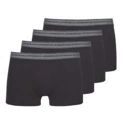 Sous-vêtements Homme Boxers Athena BASIC COTON X4 Noir