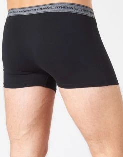 Sous-vêtements Homme Boxers Athena BASIC COTON X4 Noir -Boxers Homme Soldes 16461997 500 D