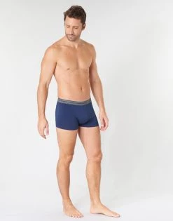 Sous-vêtements Homme Boxers Athena BASIC COTON X4 Bleu / Noir / Bleu / Noir -Boxers Homme Soldes 16461998 500 C