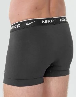 Sous-vêtements Homme Boxers Nike EVERYDAY COTTON STRETCH X3 Noir / Gris / Blanc -Boxers Homme Soldes 17817950 500 D