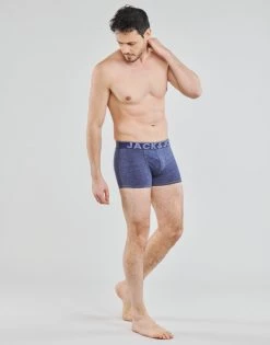 Sous-vêtements Homme Boxers Jack & Jones JACDENIM X3 Bleu / Gris / Gris -Boxers Homme Soldes 18851818 500 C