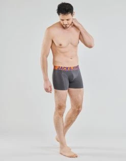 Sous-vêtements Homme Boxers Jack & Jones JACCRAZY X3 Noir / Bleu / Gris -Boxers Homme Soldes 18851820 500 C