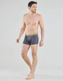 Sous-vêtements Homme Boxers Athena OUTDOOR RECYCLEE X3 Noir / Gris / Noir -Boxers Homme Soldes 18854694 500 C