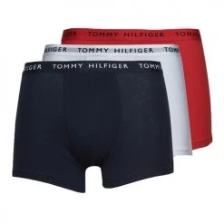 Sous-vêtements Homme Boxers Tommy Hilfiger TRUNK X3 Blanc / Rouge / Marine