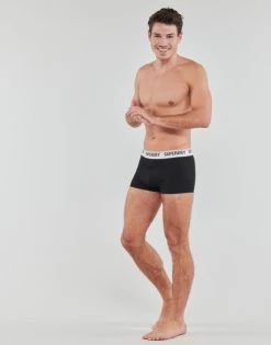Sous-vêtements Homme Boxers Superdry TRUNK X3 Noir / Noir / Noir -Boxers Homme Soldes 19823879 500 C