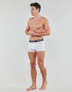 Sous-vêtements Homme Boxers Superdry TRUNK X3 Blanc / Blanc / Blanc -Boxers Homme Soldes 19823881 500 C