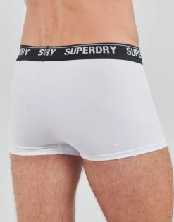 Sous-vêtements Homme Boxers Superdry TRUNK X3 Blanc / Blanc / Blanc -Boxers Homme Soldes 19823881 500 D