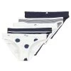 Sous-vêtements Femme Culottes & slips Petit Bateau CULOTTE COTON X5 Marine / Blanc / Marine / Marine / Blanc
