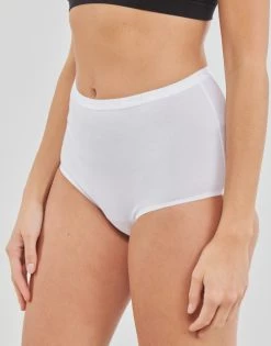 Sous-vêtements Femme Culottes & slips PLAYTEX CULOTTE MAXI X2 Blanc -Boxers Homme Soldes 20097998 500 C