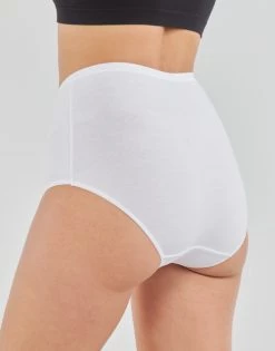 Sous-vêtements Femme Culottes & slips PLAYTEX CULOTTE MAXI X2 Blanc -Boxers Homme Soldes 20097998 500 D