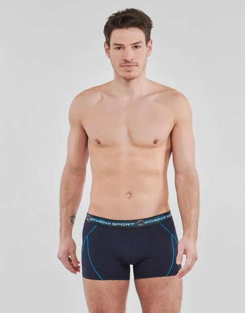 Sous-vêtements Homme Boxers Athena TRAINING X3 Marine / Bleu / Marine 2 Sous-vêtements Homme Boxers Athena TRAINING X3 Marine / Bleu / Marine – Image 2