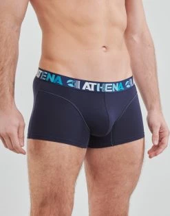 Sous-vêtements Homme Boxers Athena ENDURANCE 24 H X3 Marine / Gris / Marine -Boxers Homme Soldes 21125275 500 C