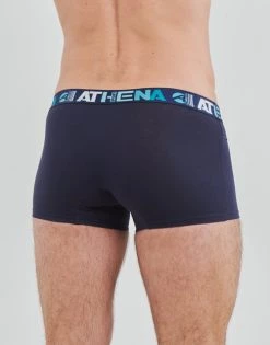Sous-vêtements Homme Boxers Athena ENDURANCE 24 H X3 Marine / Gris / Marine -Boxers Homme Soldes 21125275 500 D