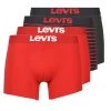 Sous-vêtements Homme Boxers Levi's SOLID BASIC X4 Rouge / Noir