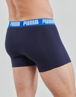 Sous-vêtements Homme Boxers Puma PUMA BASIC X6 Noir / Bleu / Marine / Gris -Boxers Homme Soldes 21313041 500 D