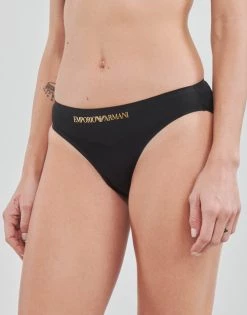 Sous-vêtements Femme Culottes & slips Emporio Armani PACK DE 2 CULOTTES Noir -Boxers Homme Soldes 21313110 500 C