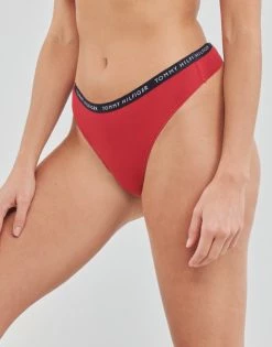 Sous-vêtements Femme Strings Tommy Hilfiger THONG X3 Noir / Blanc / Rouge -Boxers Homme Soldes 21372016 500 C