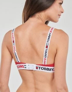 Sous-vêtements Femme Triangles / Sans armatures Tommy Hilfiger UNLINED TRIANGLE Rouge -Boxers Homme Soldes 21372030 500 D