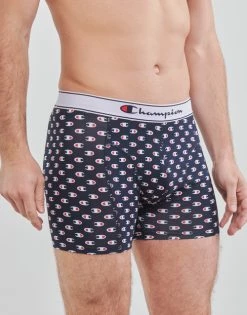 Sous-vêtements Homme Boxers Champion BOXER X2 Marine / Rouge -Boxers Homme Soldes 21372071 500 C