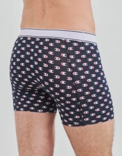 Sous-vêtements Homme Boxers Champion BOXER X2 Marine / Rouge -Boxers Homme Soldes 21372071 500 D