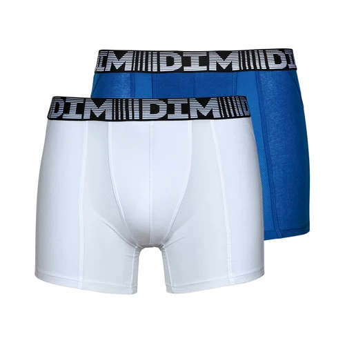Sous-vêtements Homme Boxers DIM AIR COTTON FLEX X2 Bleu / Blanc 1 Sous-vêtements Homme Boxers DIM AIR COTTON FLEX X2 Bleu / Blanc
