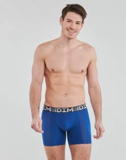 Sous-vêtements Homme Boxers DIM AIR COTTON FLEX X2 Bleu / Blanc 5 Sous-vêtements Homme Boxers DIM AIR COTTON FLEX X2 Bleu / Blanc -Boxers Homme Soldes 21422648 500 B