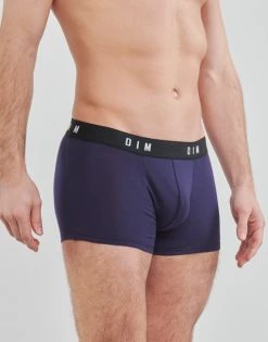 Sous-vêtements Homme Boxers DIM DIM ORIGINAL X2 Orange / Marine -Boxers Homme Soldes 21422650 500 C