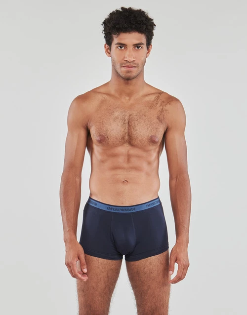 Sous-vêtements Homme Boxers Emporio Armani Pack de 3 Marine 2 Sous-vêtements Homme Boxers Emporio Armani Pack de 3 Marine – Image 2