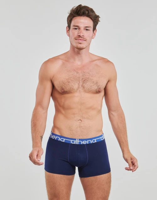 Sous-vêtements Homme Boxers Athena EASY JEAN X4 Noir / Bleu 2 Sous-vêtements Homme Boxers Athena EASY JEAN X4 Noir / Bleu – Image 2