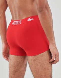 Sous-vêtements Homme Boxers Lacoste 5H3321 X3 Noir / Blanc / Rouge -Boxers Homme Soldes 22725282 500 D