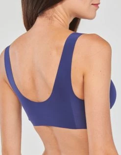 Sous-vêtements Femme Triangles / Sans armatures Sloggi ZERO FEEL BRALETTE Marine -Boxers Homme Soldes 22725325 500 D