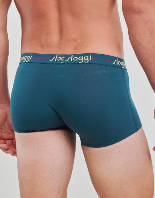 Sous-vêtements Homme Boxers Sloggi START X2 Gris / Bleu 4 Sous-vêtements Homme Boxers Sloggi START X2 Gris / Bleu – Image 4