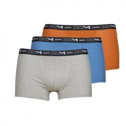 Sous-vêtements Homme Boxers DIM COTON STRETCH X3 Bleu / Marron / Gris