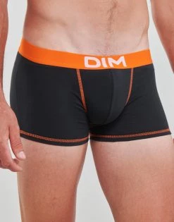 Sous-vêtements Homme Boxers DIM BOXER X3 Noir / Orange -Boxers Homme Soldes 22799281 500 C