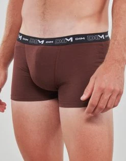 Sous-vêtements Homme Boxers DIM BOXER X3 Bleu / Marron / Noir -Boxers Homme Soldes 22799288 500 C